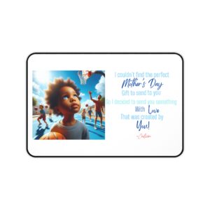 Personalized Mother's Day Desk Mat - Unique Gift with Love and Basketball Theme