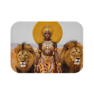 Elegant Lioness Bath Mat - Animal Print, Bohemian Decor, Bathroom Accessories, Unique Gifts, Home Comforts