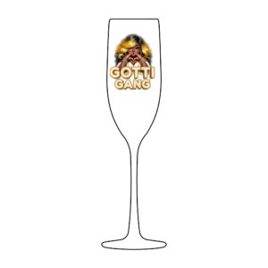Engraved Champagne Glass - Gotti Gang Flute, Personalized Gift for Birthdays, Weddings, Celebrations, Unique Barware, Custom Drinkware